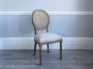 Markus Rattan Back Dining Chair in Arran Linen