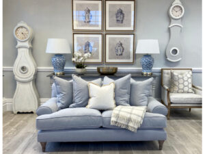 Hamptons 2 Seater Sofa Shown in Bespoke Fabric