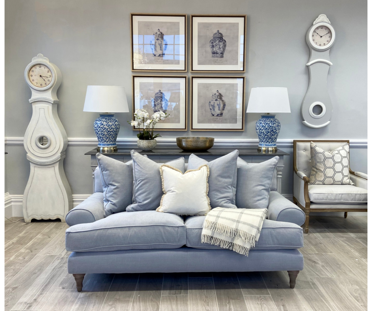 Hamptons 2 Seater Sofa Shown in Bespoke Fabric