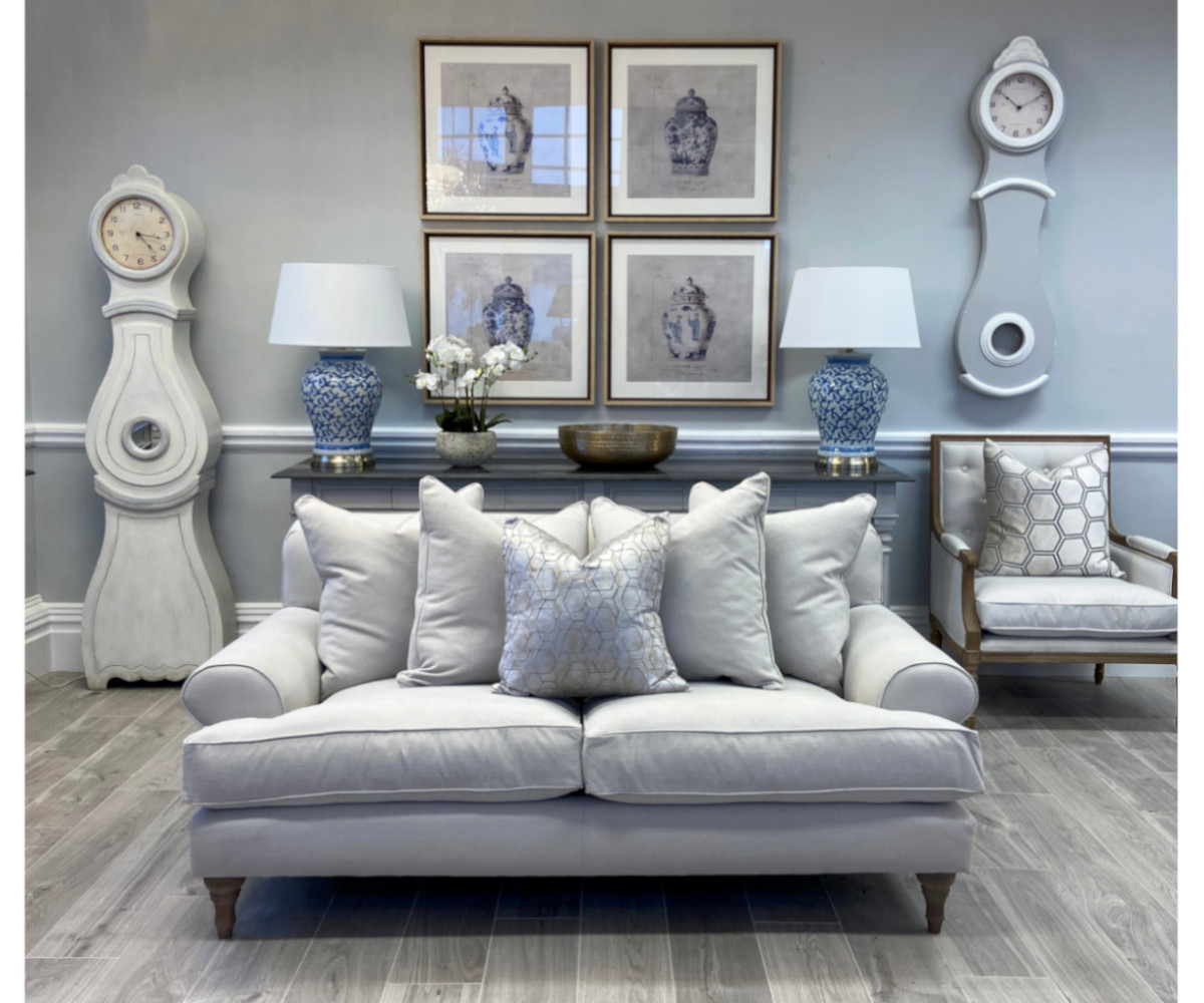 Hamptons 2 Seater Sofa Shown in Bespoke Fabric