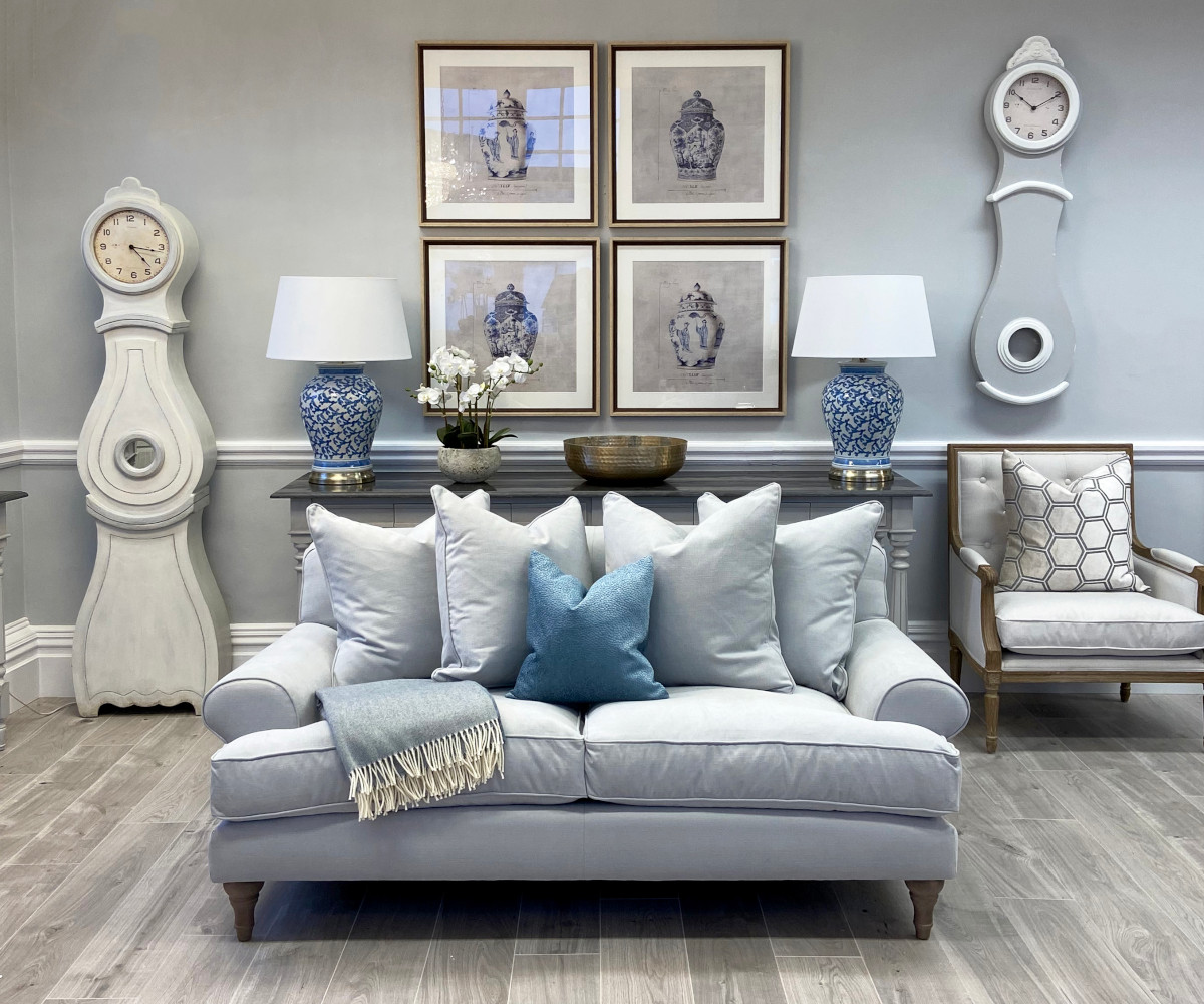 Hamptons 2 Seater Sofa Shown in Bespoke Fabric