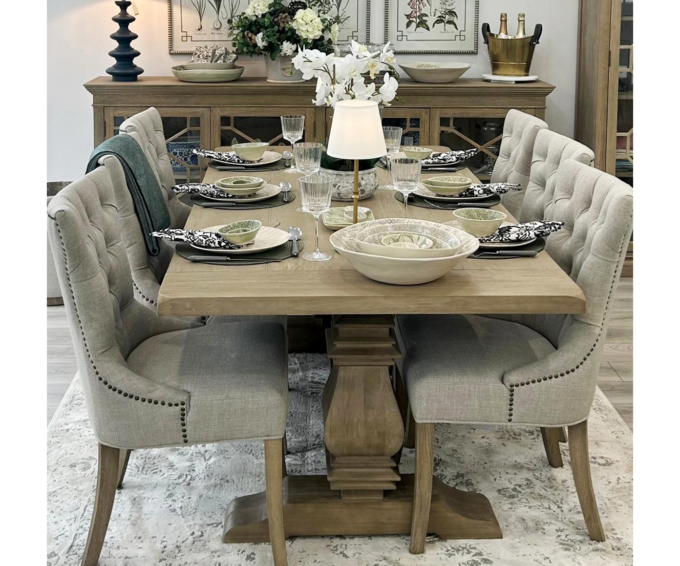 Halland Oak Dining Table with Oak Base, 240cm