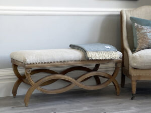 Ebba Bench Stool in Linen