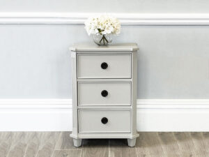 Anna Bedside Chest in Chalk Grey