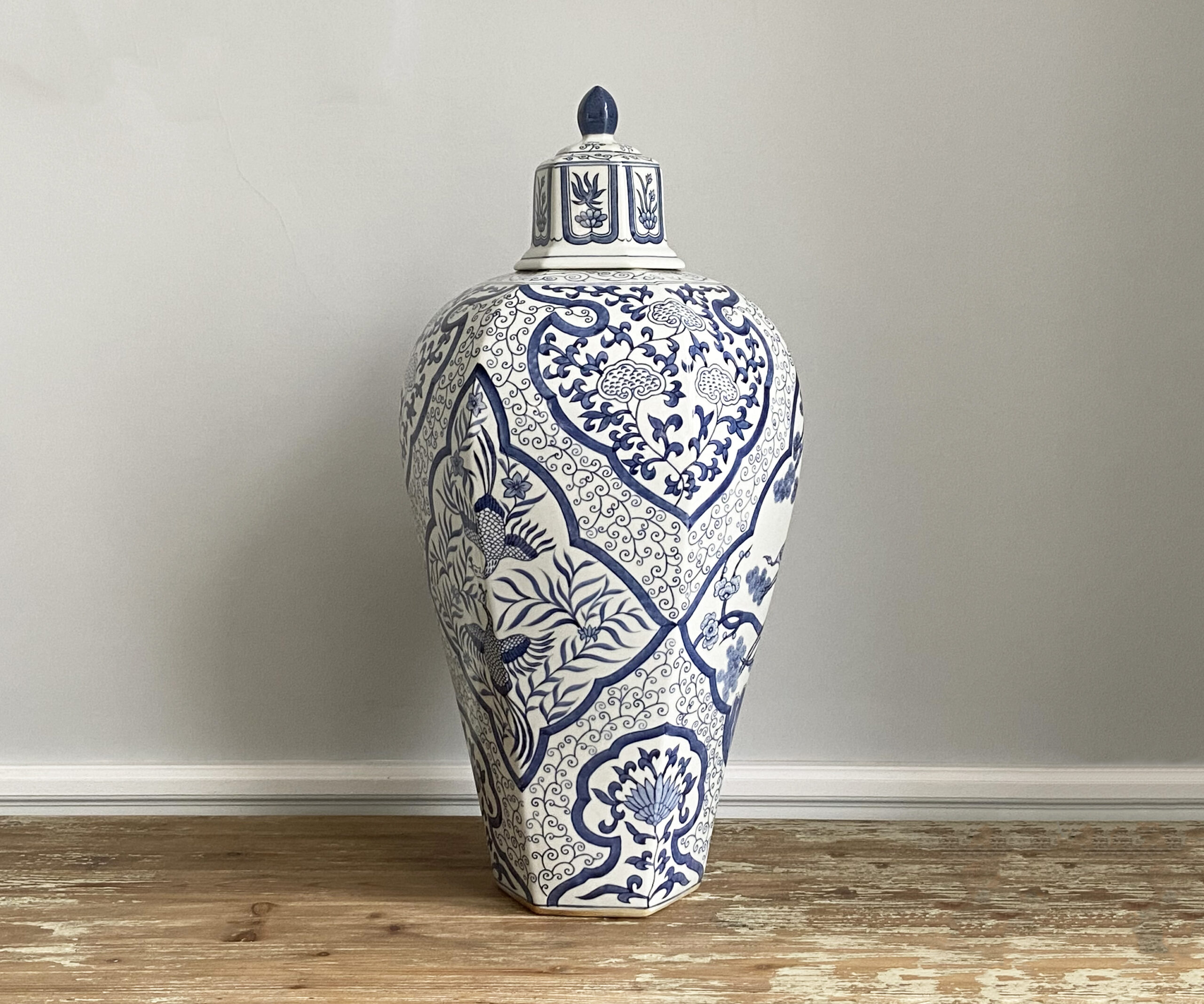 Extra Large Birds of Paradise Ginger Jar