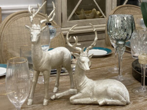 Set of 2 Champagne Reindeer