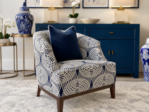 Archie Armchair in Mondello Indigo