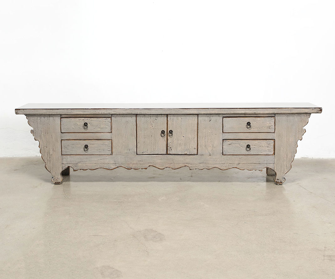 Oriental Style Nanjing Sideboard in Grey