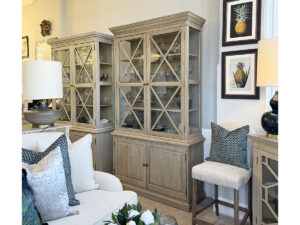 Newport Glass Top Dresser in Light Oak