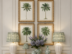 Set of 4 Framed South American Palms