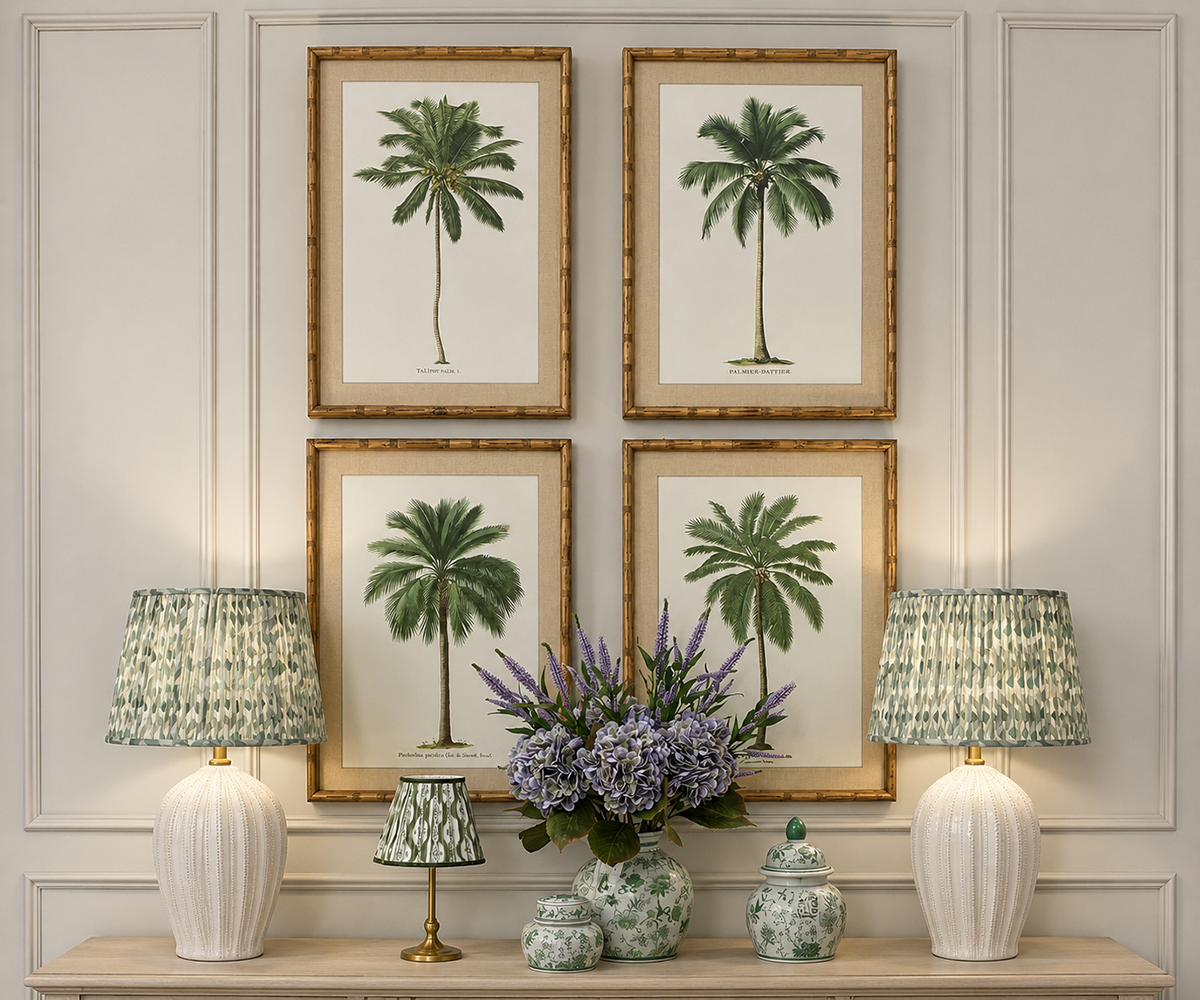 Set of 4 Framed South American Palms