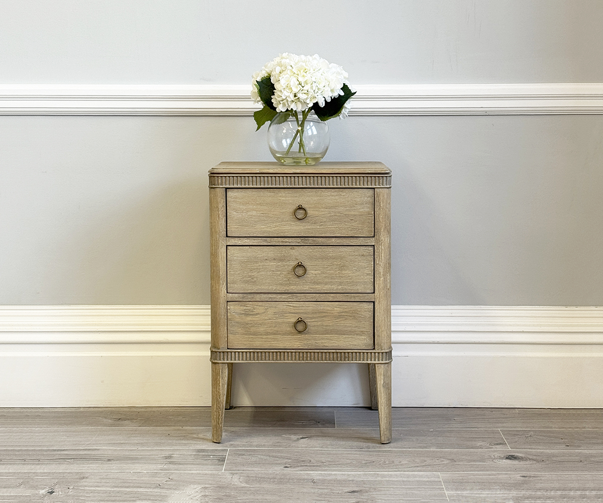 Gustavian Oak Bedside Chest