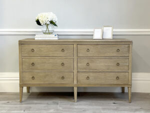 Gustavian Oak 6 Drawer Sideboard