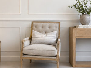 Louis XVI Oak Armchair in Porridge