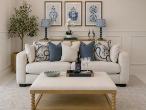 Lexington 3 Seater Sofa in Silver Fabric