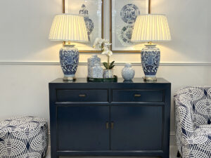 Oriental Style Mei 2 Door 2 Drawer Sideboard in Indigo