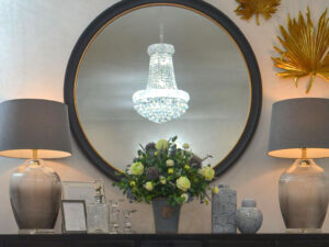 Round Mirror - Black&Gold, 120cm