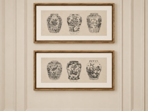 Set of 2 Chinoiserie Ginger Jar Prints