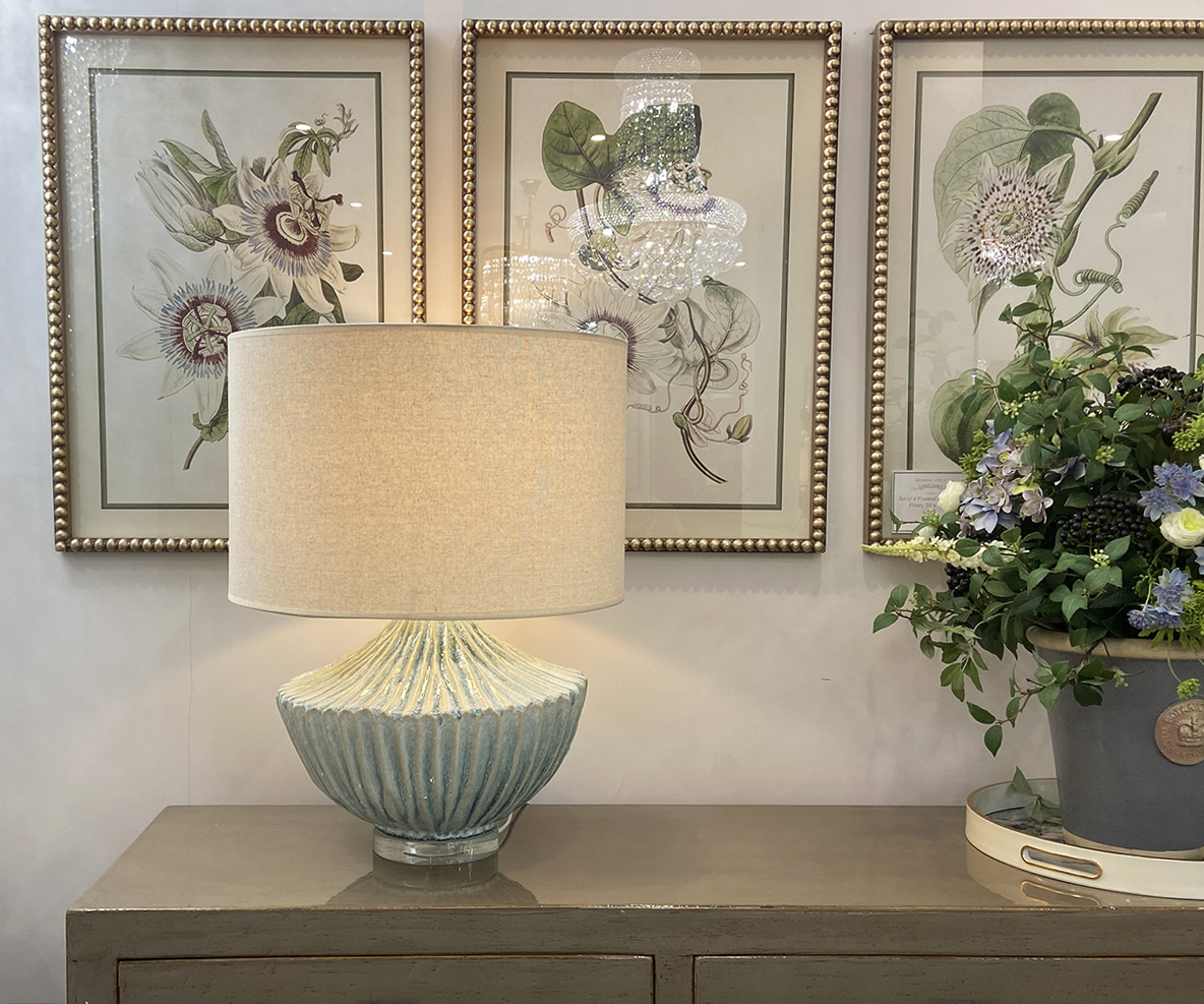 Margo Lamp & Shade in Spa Blue