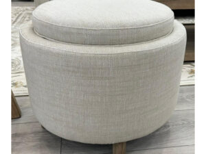 Noah Ottoman in Linen