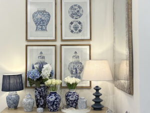 Set of 4 Framed Plum Blossom Prints