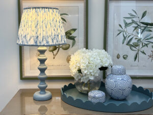 Tabitha Lamp & Shade in Sprig Blue