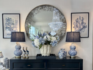 Round Sydney Mirror with Distressed Edge, Dia120cm