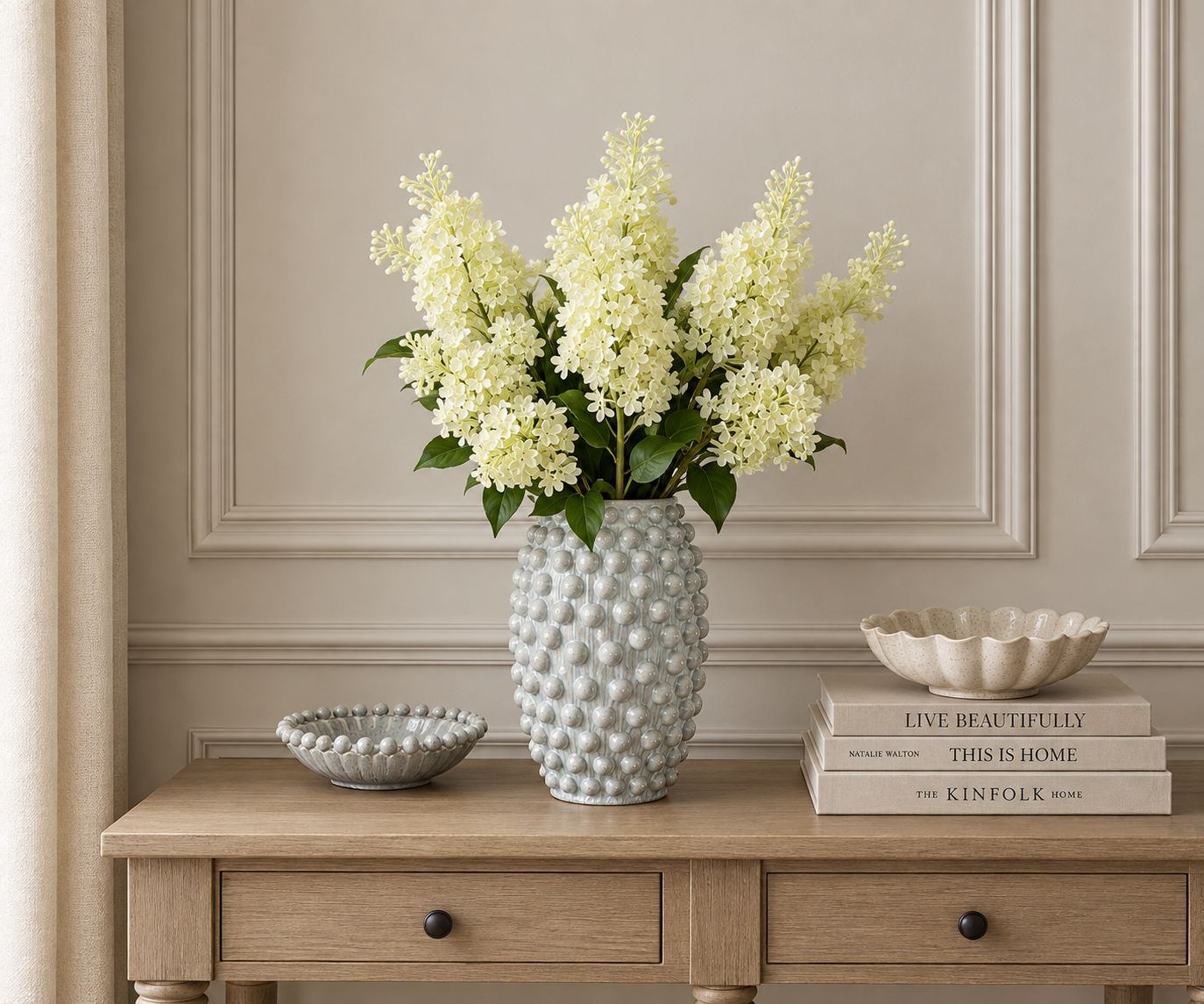 Real Touch White Lilac Stem, 73cm