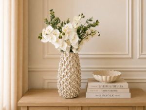 Real Touch White Phalaenopsis White Stem, 78cm