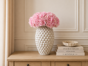 Real Touch Pink Hydrangea Stem, 50cm