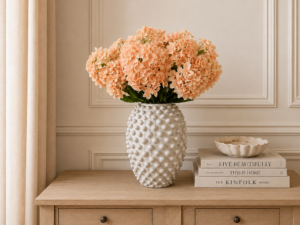 Real Touch Blush Paniculate Hydrangea Stem, 70cm