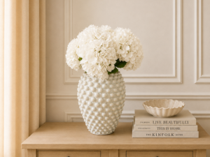Real Touch White Hydrangea Stem, 50cm