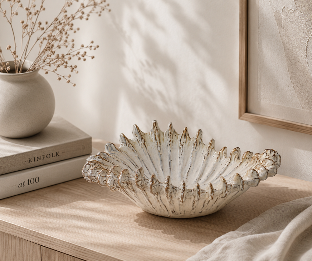 Small Wave Bowl - Whisper White