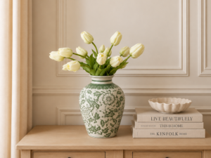 Real Touch Large White Tulip Stem, 46cm