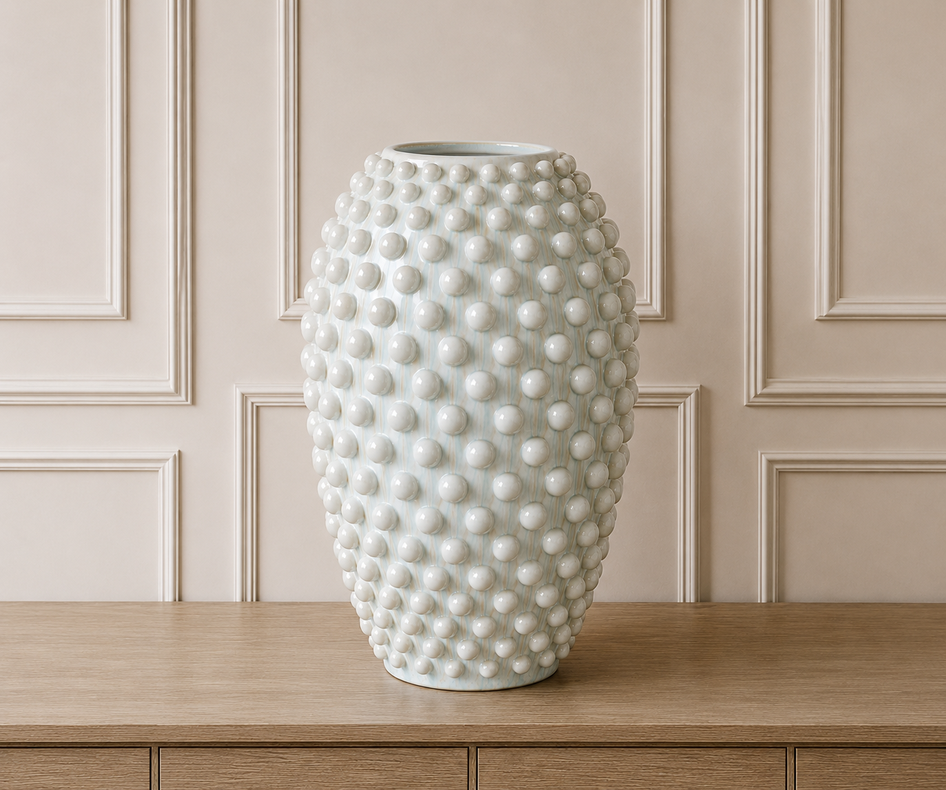 Beatrice Bobble Vase - Barely Blue