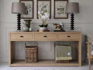 Hamptons 3 Drawer Console Table