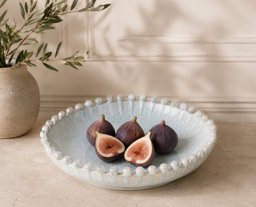 Bertie Round Bobble Bowl - Barely Blue