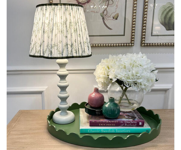 Tabitha Lamp & Shade in Green Sprig