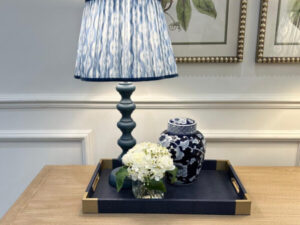 Tabitha Lamp & Shade in Ikat Indigo