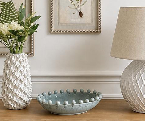Bertie Oval Bobble Bowl in Ice Flow - Medium