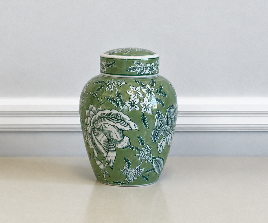 Small 8" Botanical Jar with Flat Lid