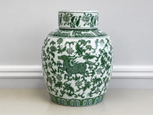 Jade Dynasty 15" Jar with Flat Lid