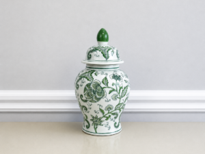 Tropical 12" Ginger Jar with Lid