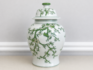 Orchard Bloom 17.5" Ginger Jar with Lid
