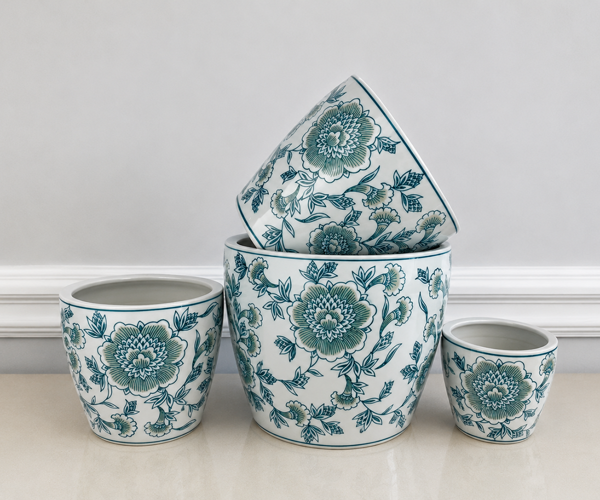 Moutan Peony Plant Pot - Tropical (Set of 4)