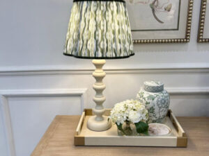 Tabitha Lamp & Shade in Ikat Olive