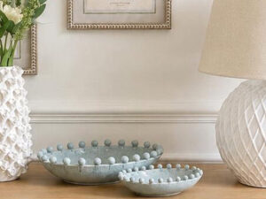Bertie Oval Bobble Bowl in Ice Flow - Small