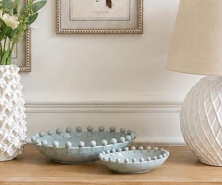 Bertie Oval Bobble Bowl in Ice Flow - Small