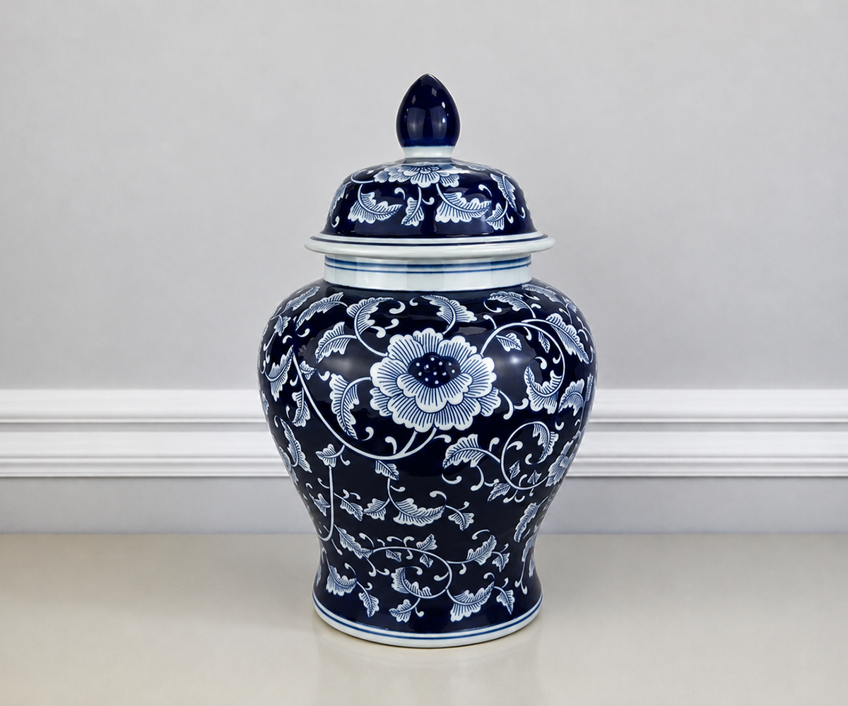 Lotus 18" Ginger Jar