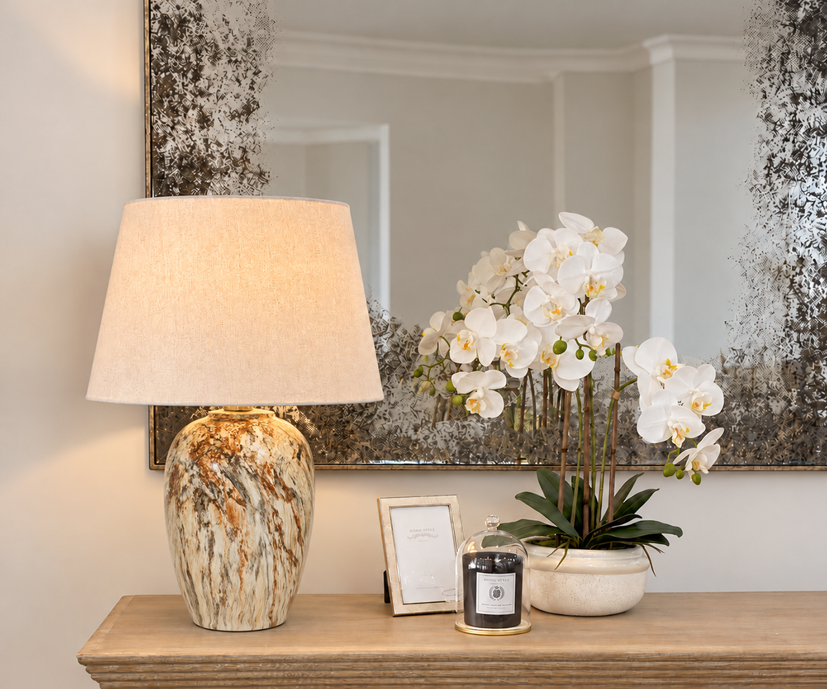 Luna Lamp & Shade in Brazilian Sand
